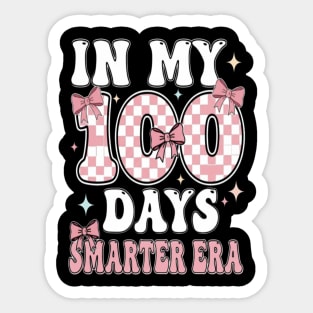 In My Smarter Era - Pink Bow Checkered School Milestone Sticker